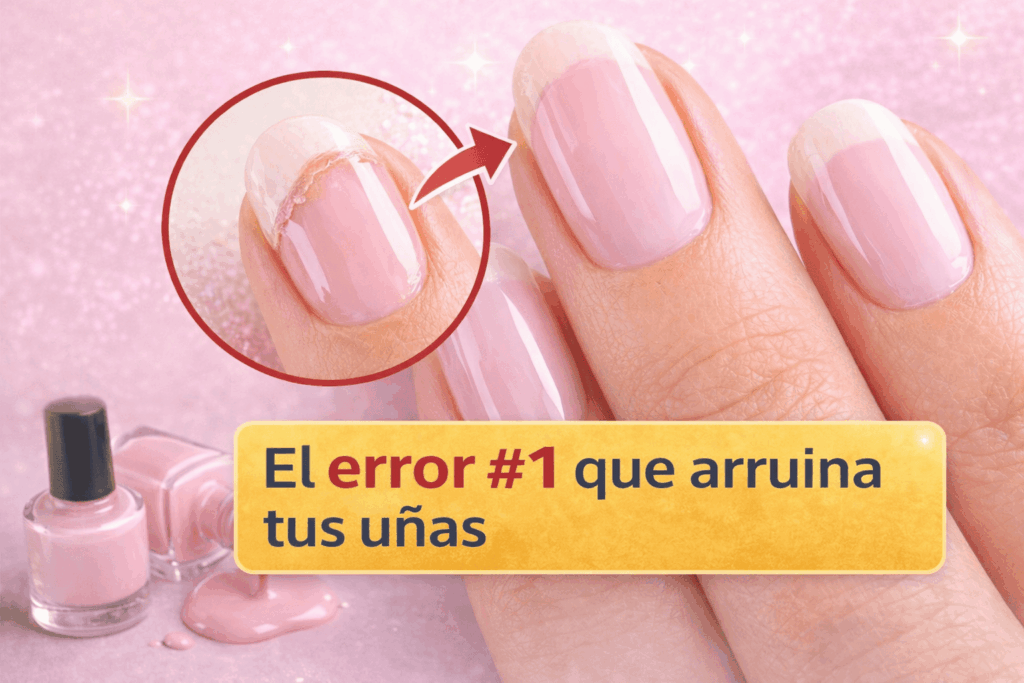 error que arruina las uñas y hace que el esmalte se levante antes de tiempo