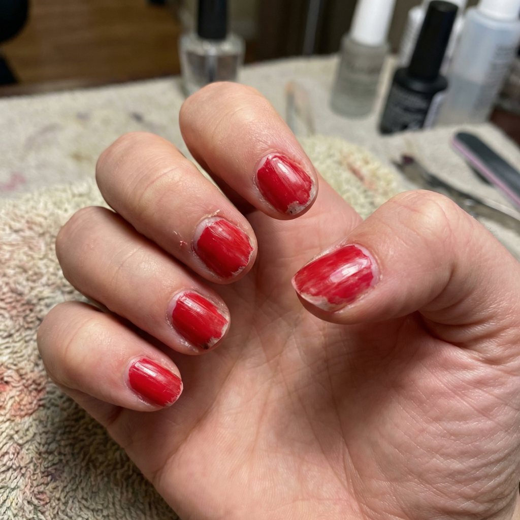 errores comunes al hacer uñas en casa que arruinan la manicura"