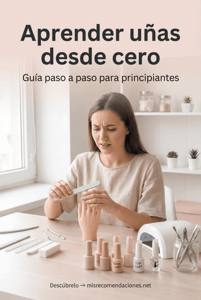 aprender uñas desde cero paso a paso para principiantes practicando manicura en casa