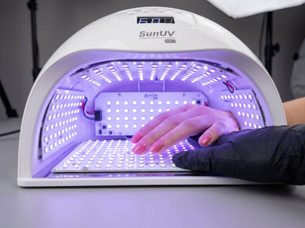 distribución de leds laterales en lámpara led para uñas de gel profesional