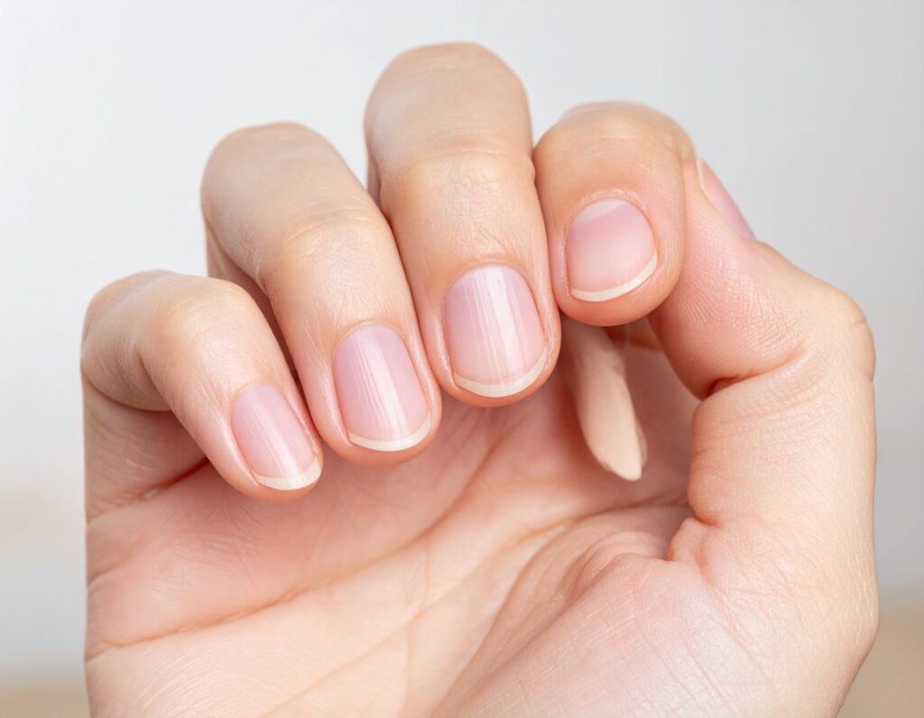 uñas en gel bien hechas con acabado brillante y sin levantamiento