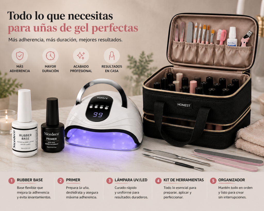 Kit recomendado para evitar desprendimiento de uñas en gel