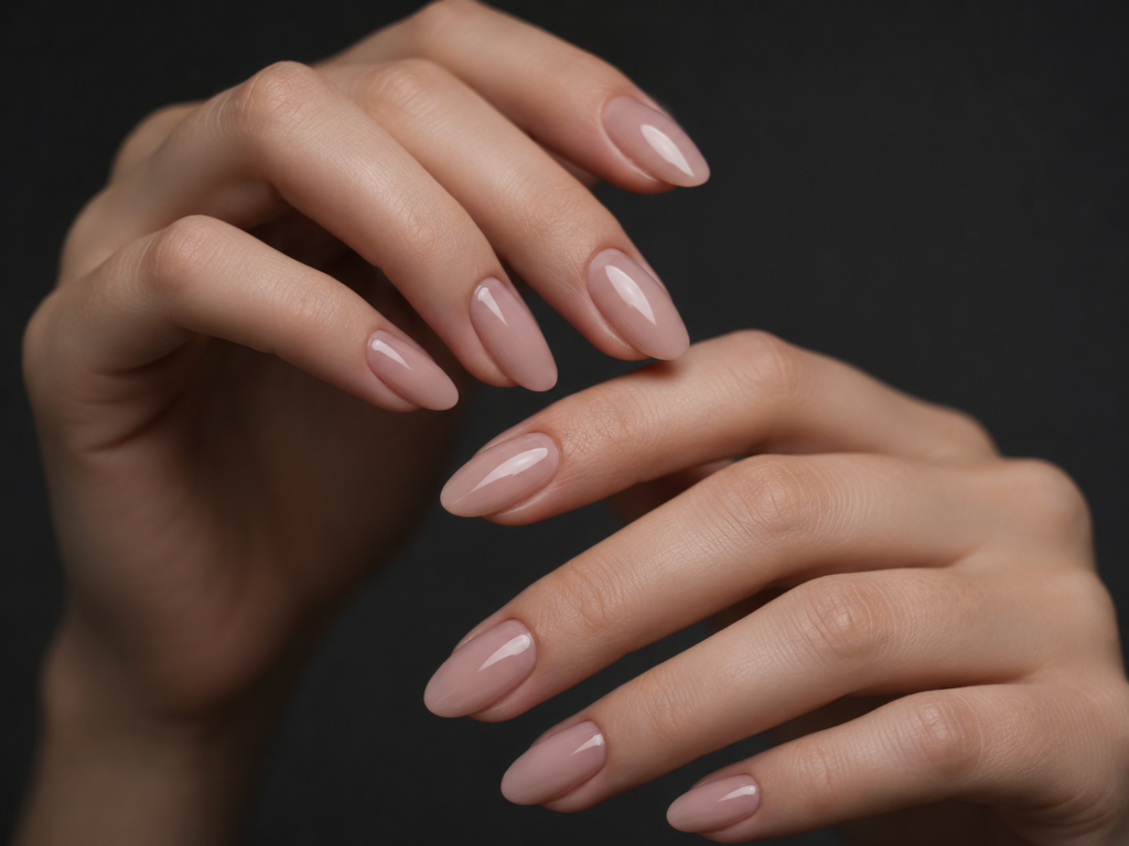 antes y después de uñas naturales sin tratar versus uñas con gel perfectamente aplicado en casa