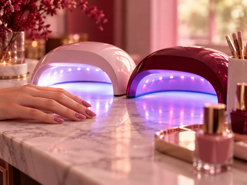 Comparación entre lámpara UV y lámpara LED para curar uñas de gel